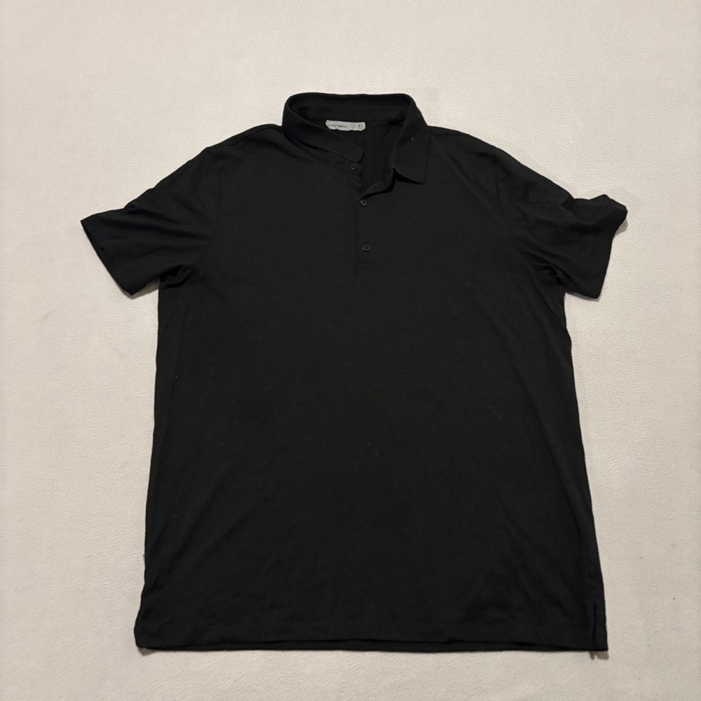 Icebreaker Polo Shirt Black Wool Blend Casual Preppy Academia Layer Size XLarge